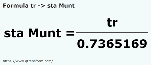 formule Riet naar Stânjeni (Muntenië) - tr naar sta Munt