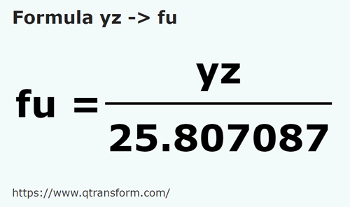 formula площадка в веревка - yz в fu