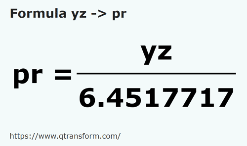 formula Yarzi in Prajini - yz in pr