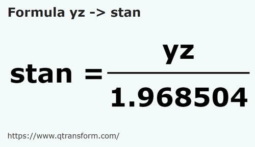 formula Halaman kepada Stânjeni - yz kepada stan