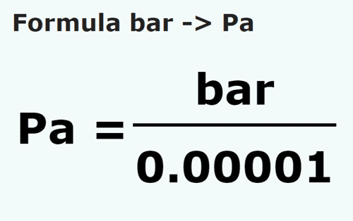 formula Bari in Pascali - bar in Pa