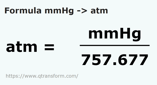 Millimeters Mercury To Atmospheres MmHg To Atm Convert MmHg To Atm