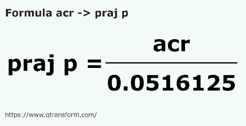 formula Acres to Poles pogonesti - acr to praj p