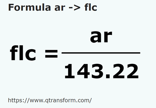 formule Are naar Falce - ar naar flc