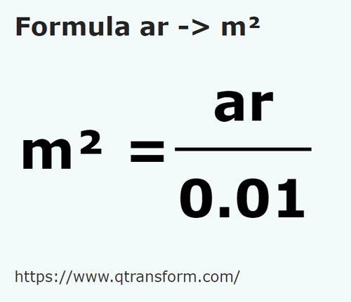 formula Ari in Metri patrati - ar in m²