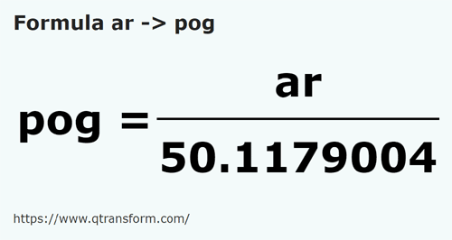 formula Aр в погон - ar в pog