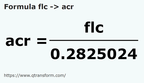 formula Fălcele kepada Ekar - flc kepada acr