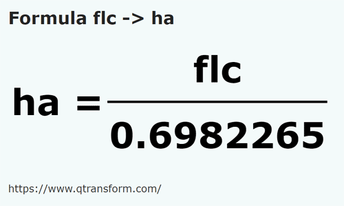 formula челюсть в гектар - flc в ha