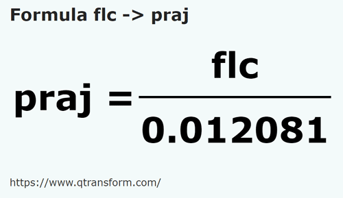 formula челюсть в челюстной стержень - flc в praj