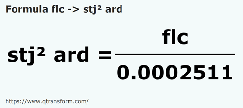 formule Falce naar Transsylvaanse vierkante Stanjen - flc naar stj² ard