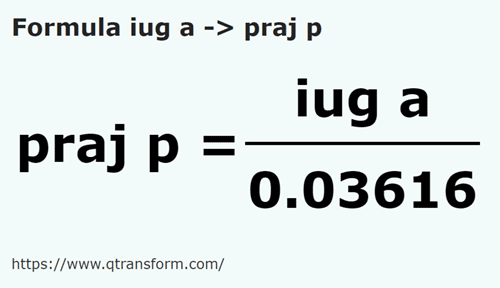 formule Transsylvanische iugăr naar Prăjini pogonesti - iug a naar praj p