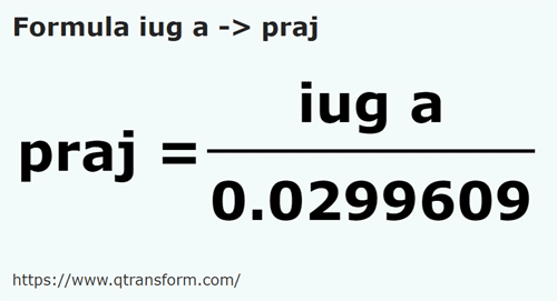 formule Transsylvanische iugăr naar Prăjini fălcesti - iug a naar praj