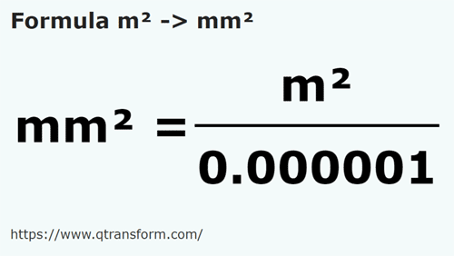 toelage ga verder Walter Cunningham Square meters to Square millimeters - m² to mm² convert m² to mm²