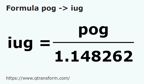 formule Pogon naar Kadastraal iugăr - pog naar iug