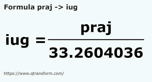 formule Prăjini fălcesti naar Kadastraal iugăr - praj naar iug