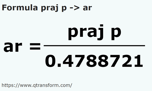 formula Prăjini pogonesti in Ari - praj p in ar