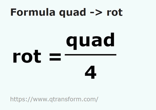 formula Suku bulatan kepada Putaran - quad kepada rot