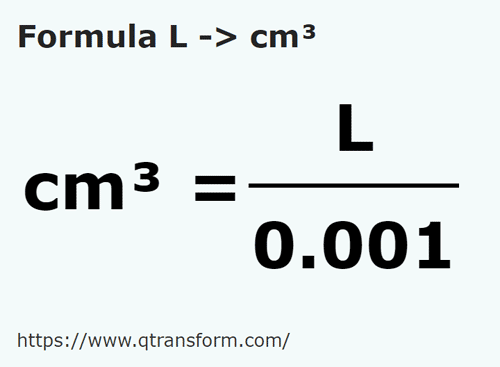 ventilation emulsion Aptitude Liters to Cubic centimeters - convert L to cm³