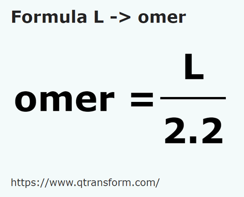 formula Litry na Omera - L na omer