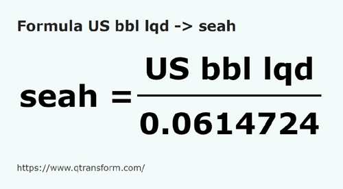 formula Tong (cecair) US kepada Seah - US bbl lqd kepada seah