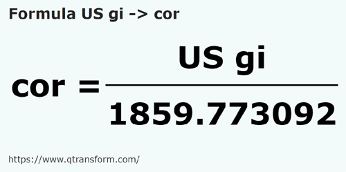 formule Amerikaanse gills naar Cor - US gi naar cor