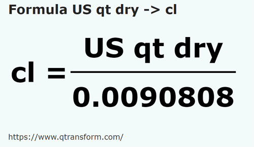 keplet Amerikai kvart (száraz) ba Centiliter - US qt dry ba cl