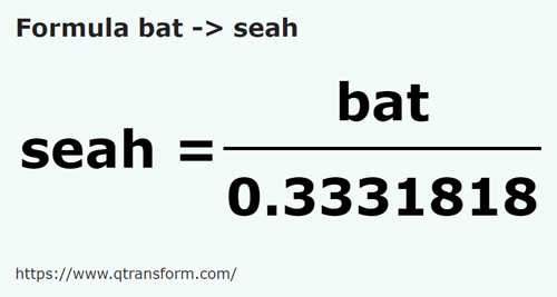 formulu Bat ila Sea - bat ila seah