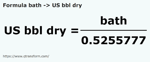 formulu Homer ila ABD Varili (Kuru) - bath ila US bbl dry