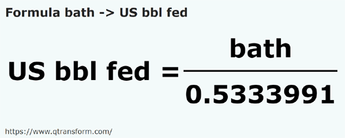 formula Homeri in Barili americani (federali) - bath in US bbl fed