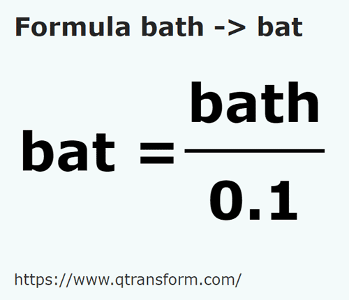 formula Homeres a Bato - bath a bat