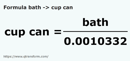 formula Homers to Cups (Canada) - bath to cup can