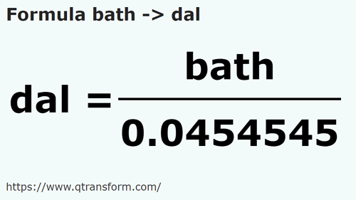 formula Homeres a Decalitros - bath a dal