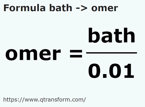 umrechnungsformel Homeri in Gomer - bath in omer