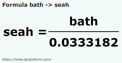 formula Homers to Seah - bath to seah