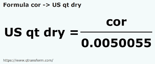 formulu Kor ila ABD kuartı (kuru) - cor ila US qt dry