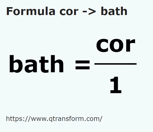 formula Kor kepada Homer - cor kepada bath