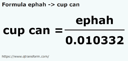 formulu Efa ila Kadana kasesi - ephah ila cup can