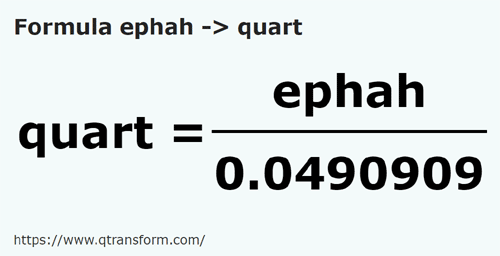 formulu Efa ila Ölçek - ephah ila quart