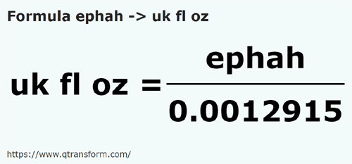 formulu Efa ila BK sıvı onsu - ephah ila uk fl oz