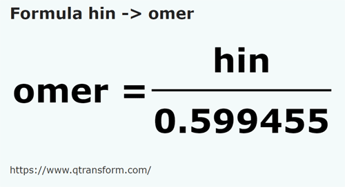 formule Hin naar Gomer - hin naar omer