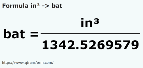 formula Inci padu kepada Bath - in³ kepada bat