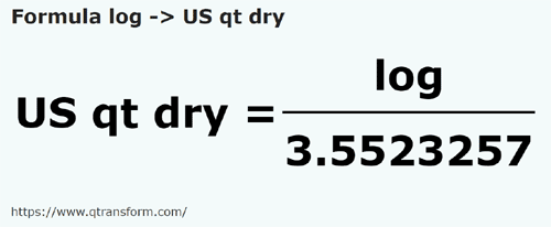 keplet Log ba Amerikai kvart (száraz) - log ba US qt dry