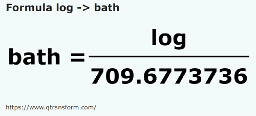 umrechnungsformel Log in Homeri - log in bath