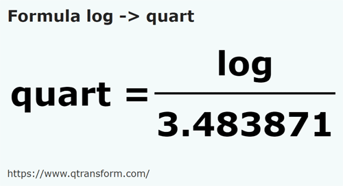 formule Log naar Maat - log naar quart