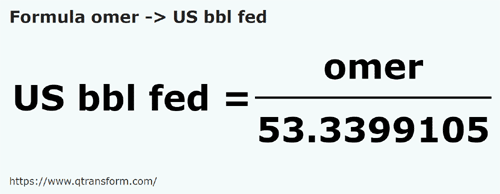 umrechnungsformel Gomer in Amerikanische barrel (bundesland) - omer in US bbl fed