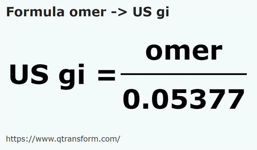 formula Omer kepada US gills - omer kepada US gi