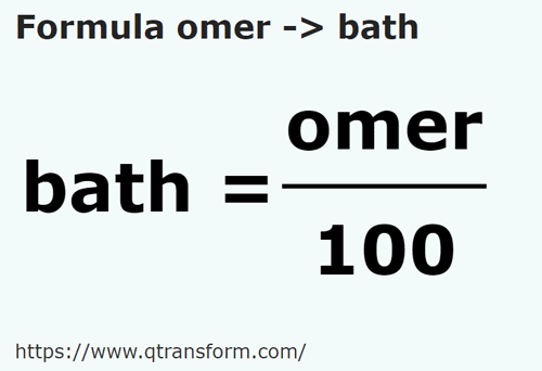 umrechnungsformel Gomer in Homeri - omer in bath