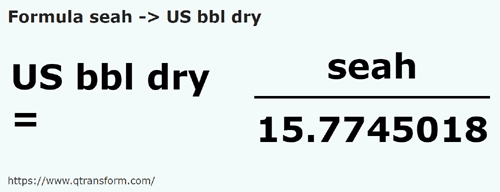 formula Sea in Barili americani (material uscat) - seah in US bbl dry