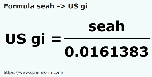 formule Sea naar Amerikaanse gills - seah naar US gi